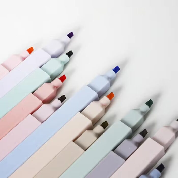 Surligneurs fins – Double pointe couleurs pastel – Image 4