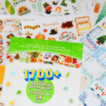 Pack de 1 700 autocollants grand format
